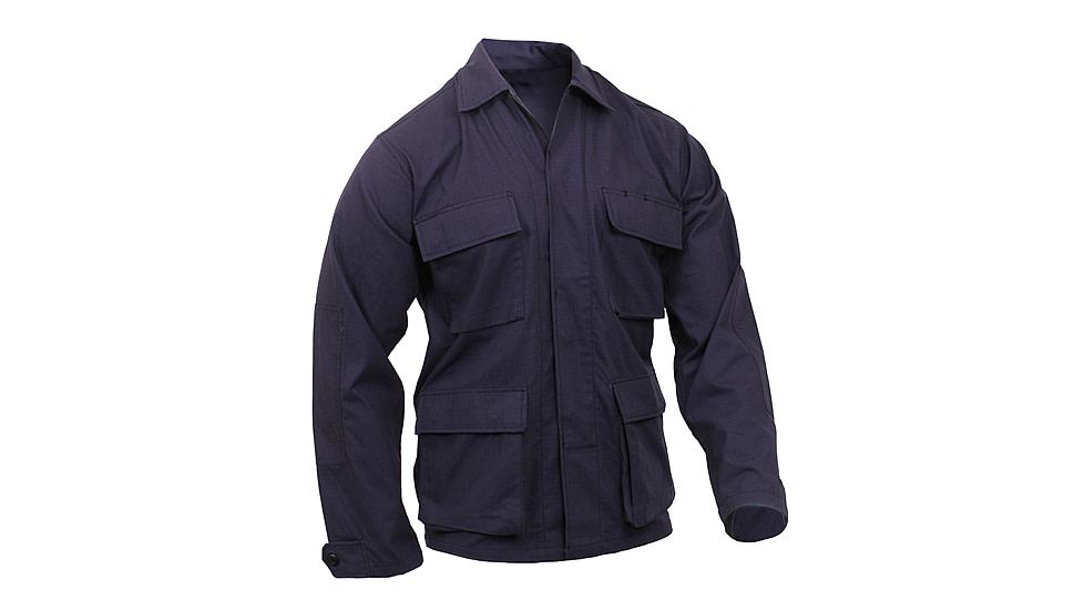 Rothco Rip-Stop B.D.U. Shirt, Navy Blue, Small, 8803-NavyBlue-S