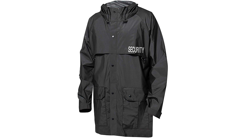 Rothco Security Nylon Rain Jacket - Mens, Black, Small, 2560-S