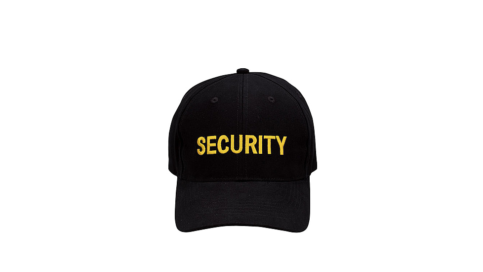 Rothco Security Supreme Low Profile Insignia Cap, Black/Gold, 9284-BlackGold