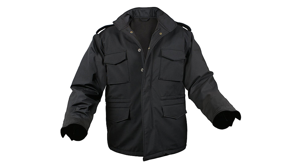 Rothco Soft Shell Tactical M-65 Field Jacket, Black, M, 5247-Black-M