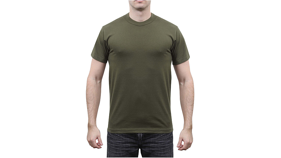 Rothco Solid Color Poly/Cotton Military T-Shirt, Olive Drab, Extra Small, 6979-OliveDrab-XS
