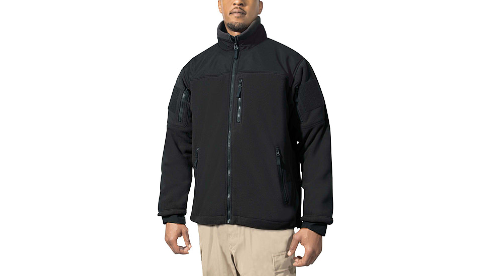 Rothco Spec Ops Tactical Fleece Jacket, Black, Extra Small, 96670-Black-XS