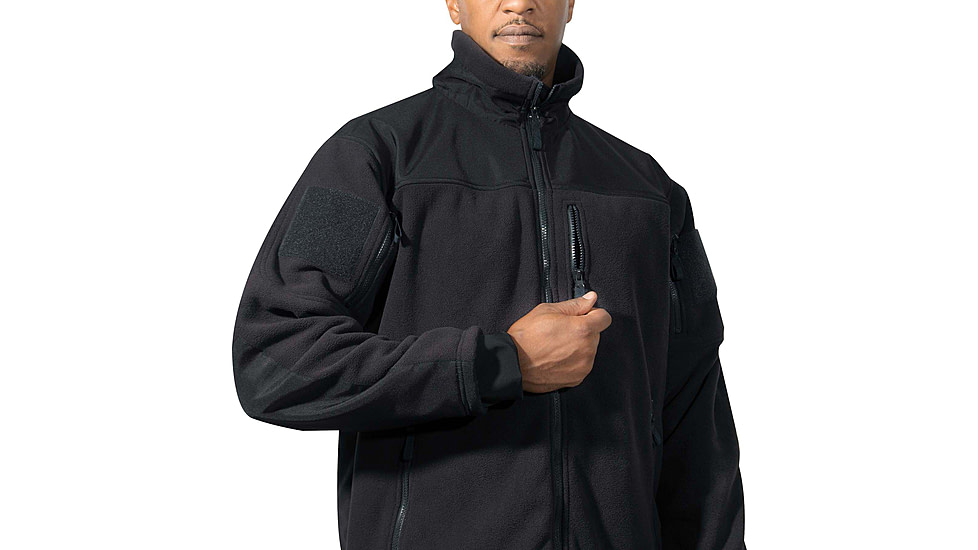 Rothco Spec Ops Tactical Fleece Jacket, Black, Extra Small, 96670-Black-XS