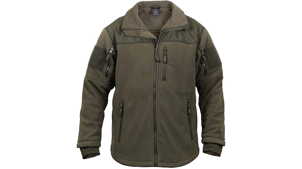 Rothco Spec Ops Tactical Fleece Jacket, Olive Drab, L, 96675-OliveDrab-L