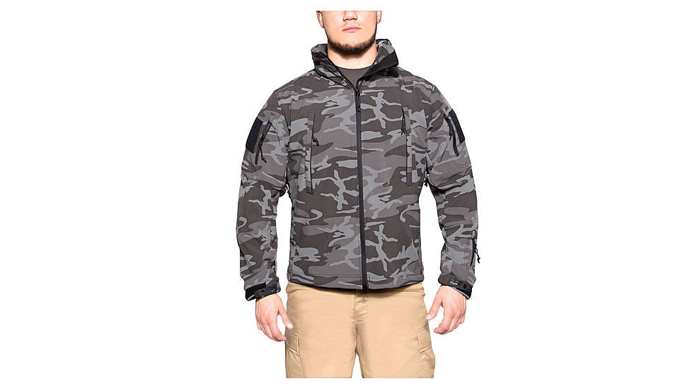 Rothco Special Ops Soft Shell Jacket - Mens, Black Camo, Medium, 97675-BlackCamo-M
