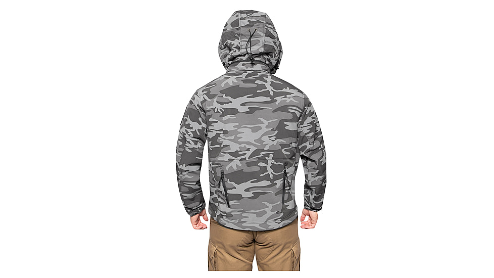 Rothco Special Ops Soft Shell Jacket - Mens, Black Camo, Medium, 97675-BlackCamo-M