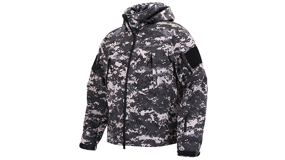 Rothco Special Ops Soft Shell Jacket - Men's, S, Camo, 12055-MidnightWoodlandCamo-S