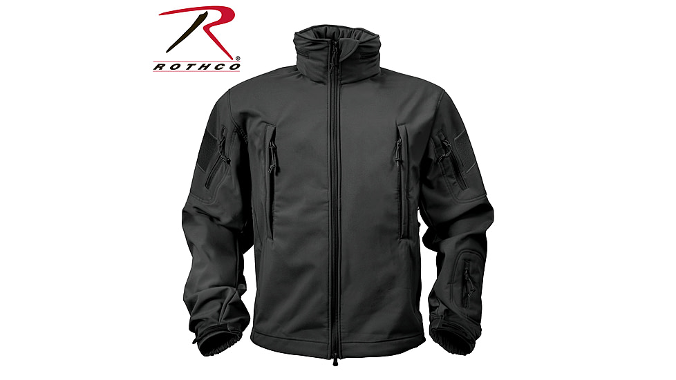 Rothco Special Ops Soft Shell Jacket - Men's, S, Camo, 12055-MidnightWoodlandCamo-S