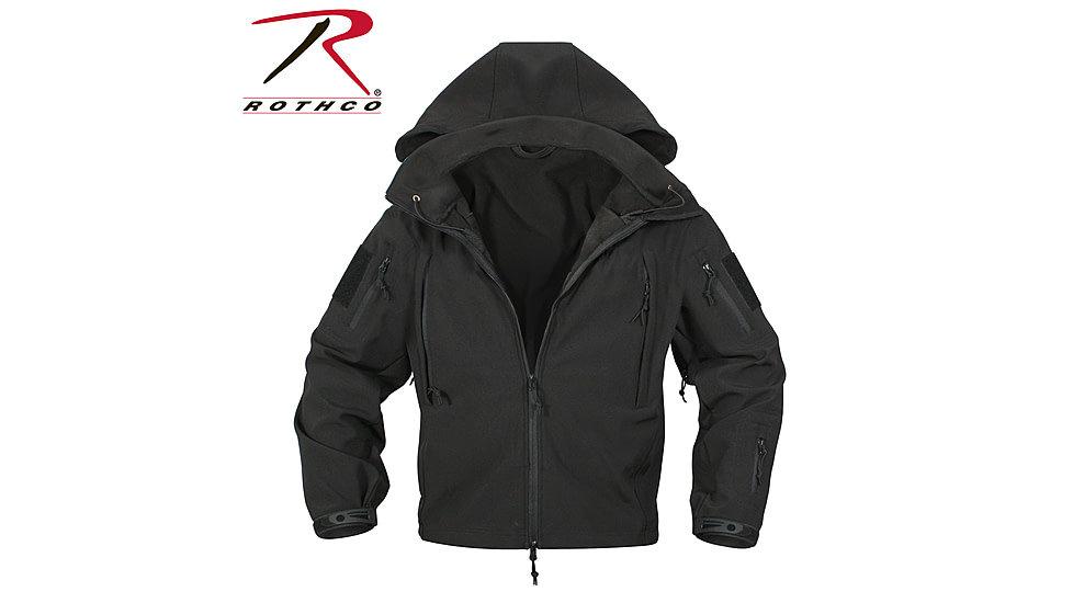Rothco Special Ops Soft Shell Jacket - Men's, S, Camo, 12055-MidnightWoodlandCamo-S