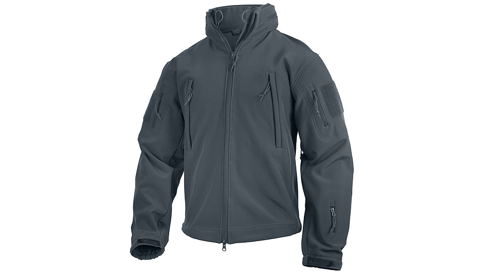 Rothco Special Ops Soft Shell Jacket - Men's, S, Camo, 12055-MidnightWoodlandCamo-S