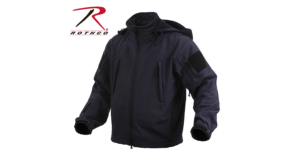 Rothco Special Ops Soft Shell Jacket - Men's, S, Camo, 12055-MidnightWoodlandCamo-S