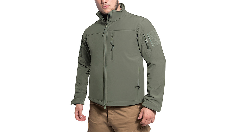 Rothco Stealth Ops Soft Shell Tactical Jacket, Olive Drab, Large, 3806-OliveDrab-L
