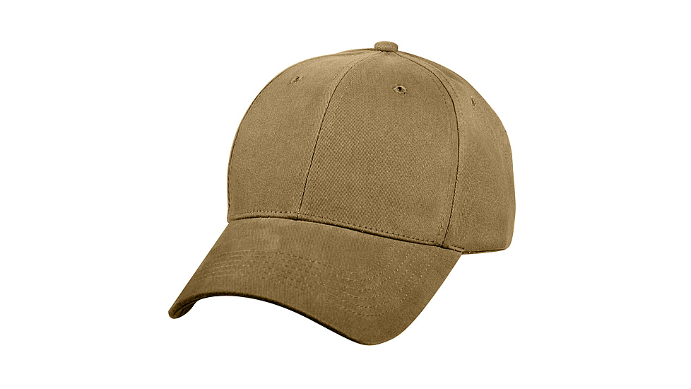 Rothco Supreme Solid Color Low Profile Cap, Coyote Brown, 8177-CoyoteBrown