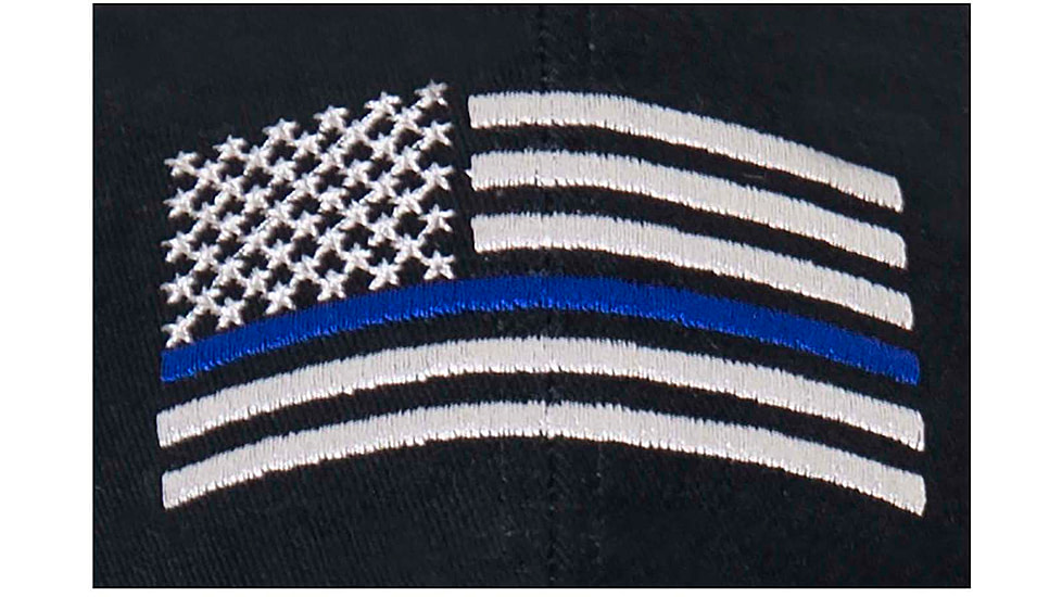 Rothco Thin Blue Line Flag Low Profile Cap, Navy Blue, 99887-NavyBlue