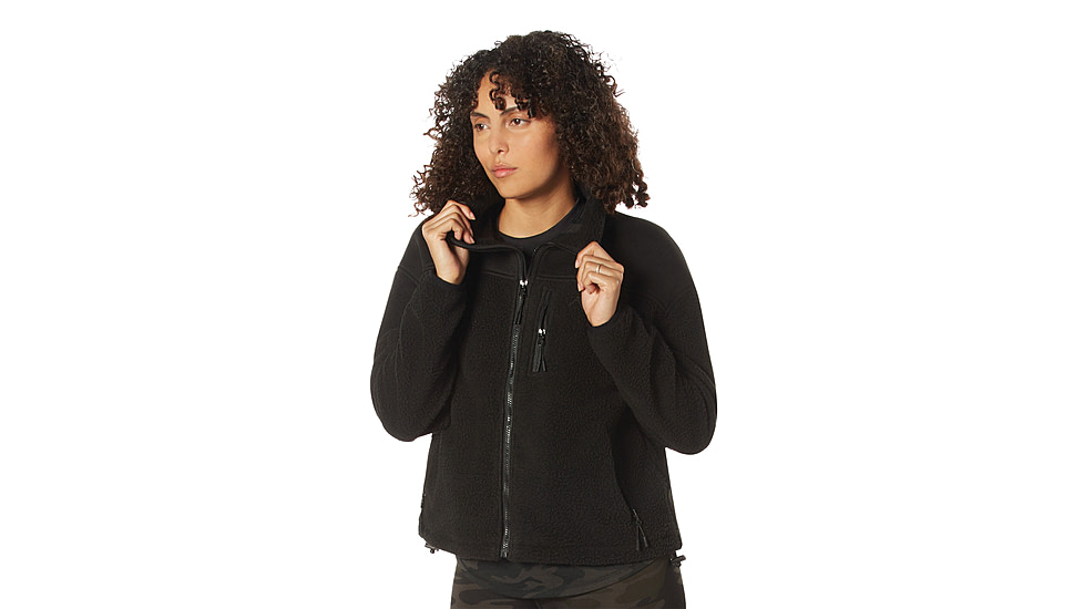 Rothco Trailsman Sherpa Fleece Jacket - Womens, Black, Small, 13150-Black-S