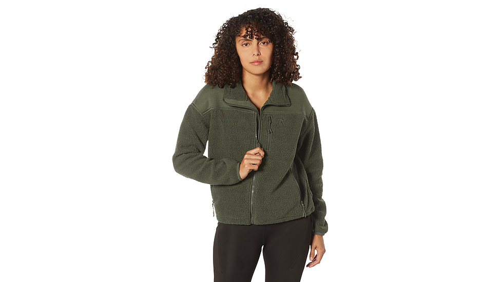 Rothco Trailsman Sherpa Fleece Jacket - Womens, Olive Drab, Small, 13155-OliveDrab-S