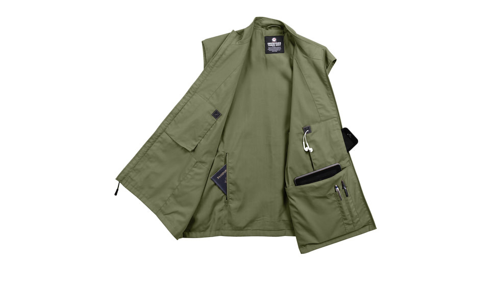 Rothco Undercover Travel Vest, Olive Drab, 3XL, 2721-OliveDrab-3XL