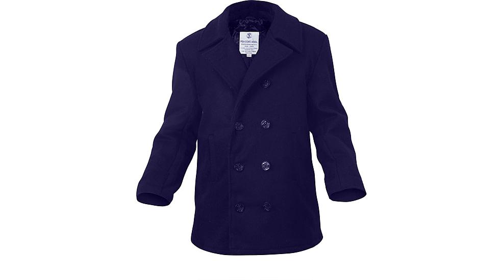 Rothco US Navy Type Pea Coat, Navy Blue, XL, 7270-NavyBlue-XL