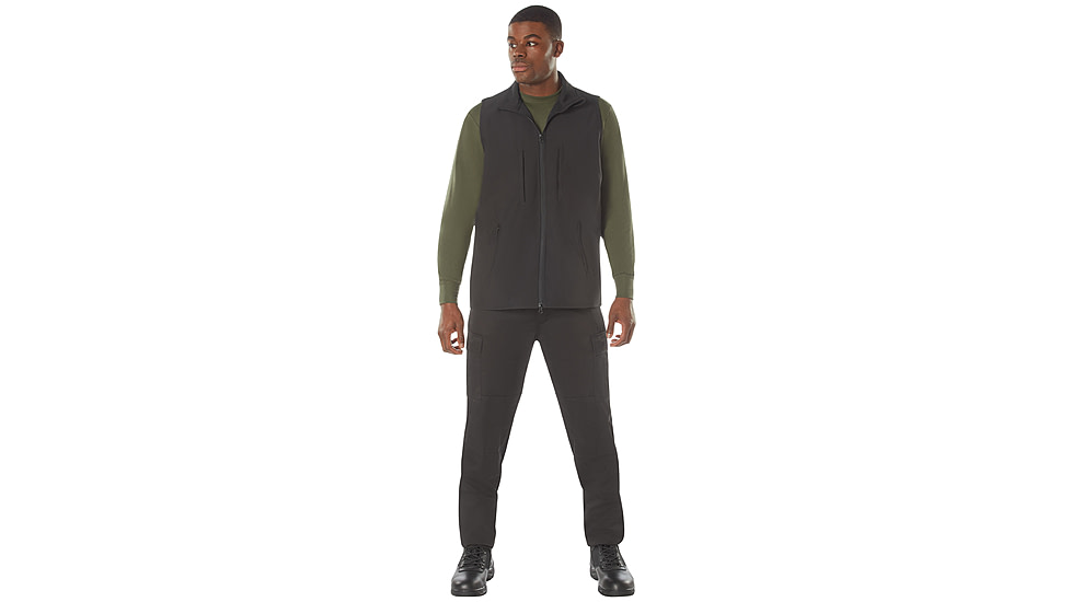 Rothco V2 Concealed Carry Soft Shell Vest, Black, S, 86550-Black-S