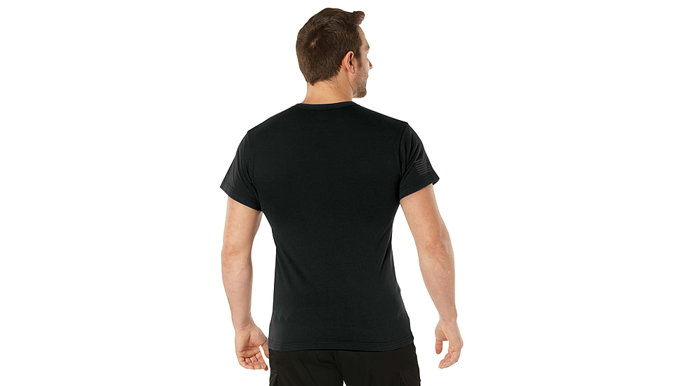 Rothco Veteran Flag T-Shirt - Mens, Black, Small, 27930-Black-S