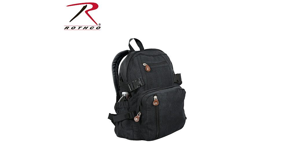 Rothco Vintage Canvas Compact Backpack, Smokey Branch Camo, 9720-SmokeyBranchCamo