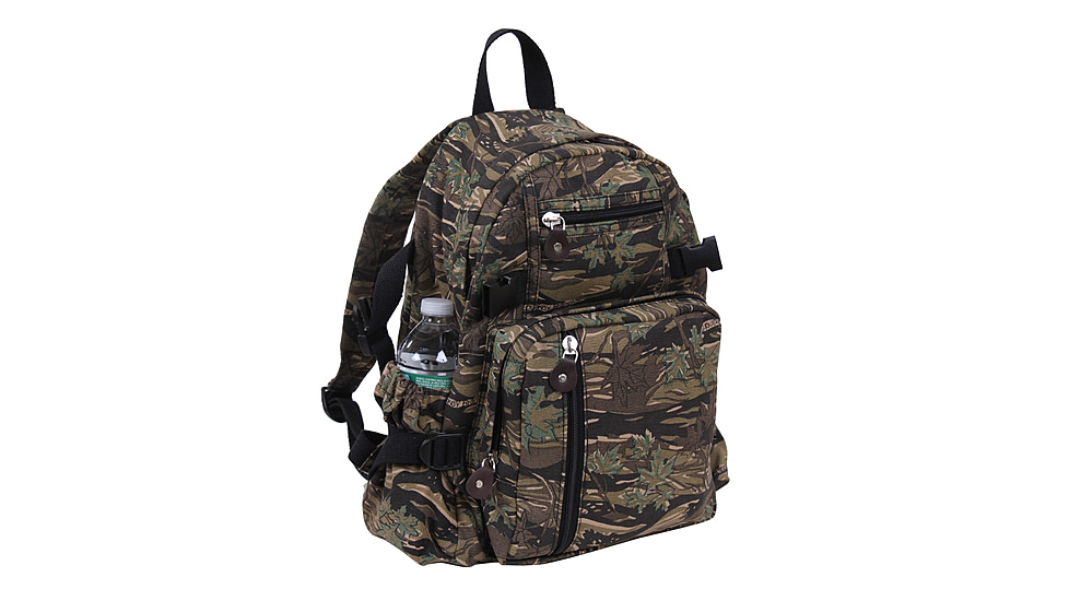 Rothco Vintage Canvas Compact Backpack, Smokey Branch Camo, 9720-SmokeyBranchCamo