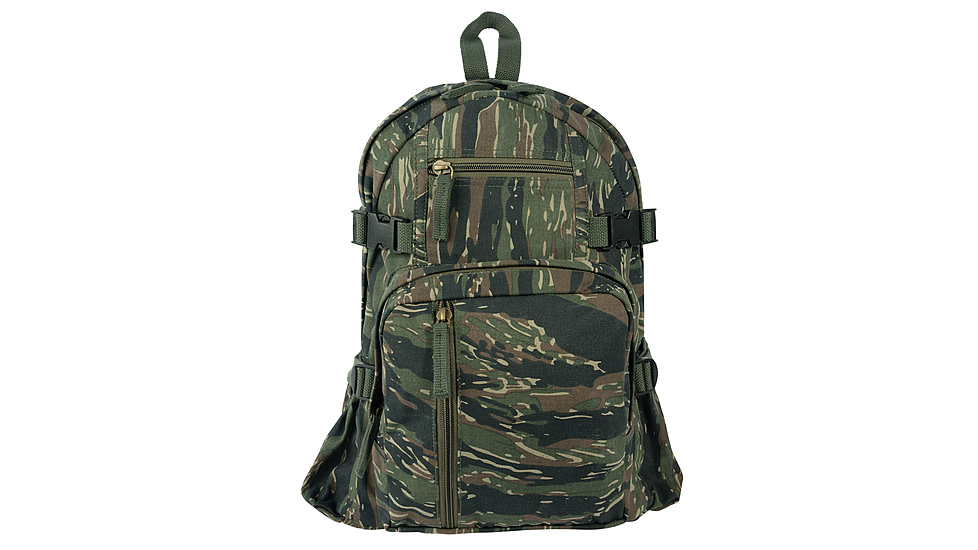 Rothco Vintage Canvas Compact Backpack, Tiger Stripe Camo, 91530-TigerStripeCamo