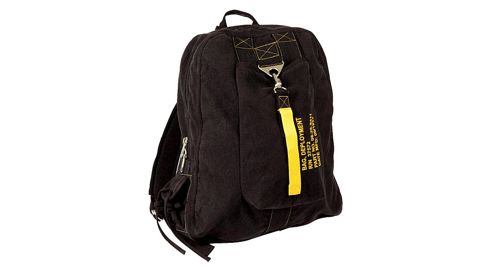 Rothco Vintage Canvas Flight Bag, Black, 9765-Black
