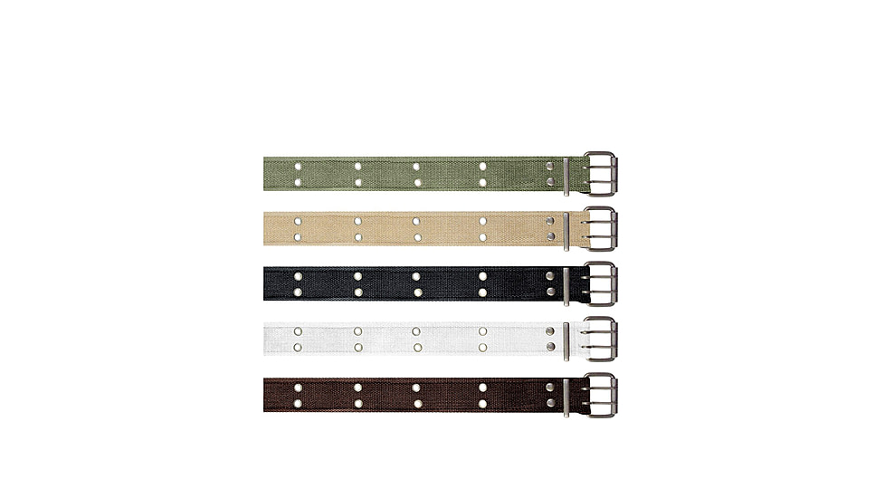 Rothco Vintage Double Prong Buckle Belt, Black, XL, 4171-Black-XL