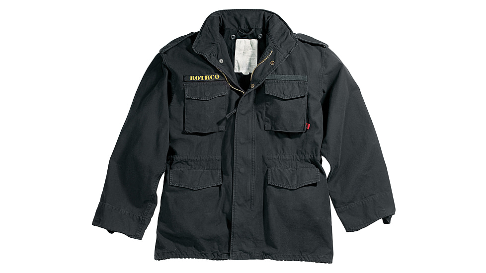 Rothco Vintage M-65 Field Jackets, Black, Extra Small, 8608-Black-XS