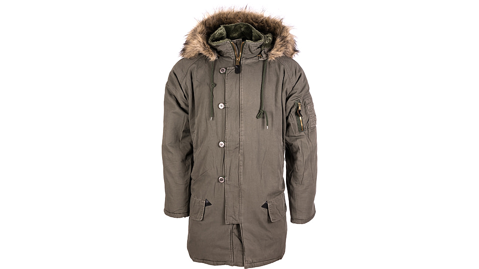 Rothco Vintage N-3B Parka, Olive Drab, Extra Small, 9467-OliveDrab-XS