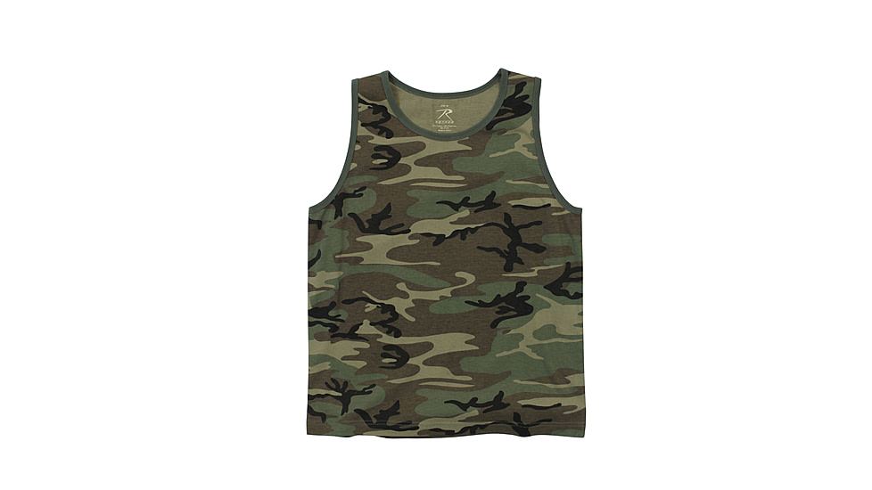 Rothco Vintage Woodland Camo Tank Top, Small, 9593-S