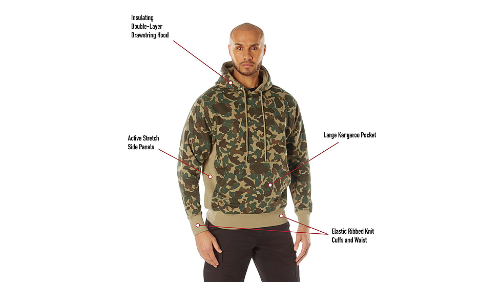 Rothco X Bear Archery Fred Bear Camo Every Day Hoodie, XL, 19070-XL