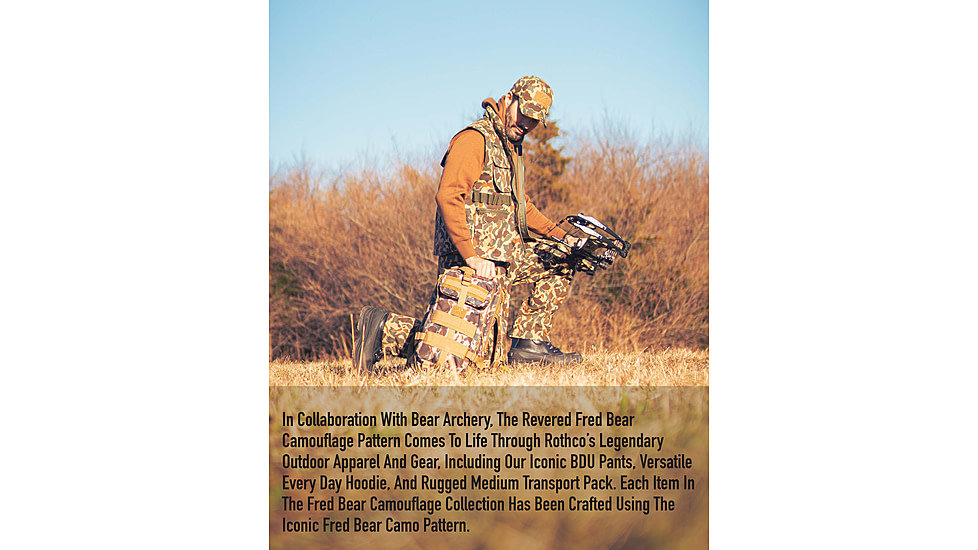 Rothco X Bear Archery Fred Bear Camo Every Day Hoodie, XL, 19070-XL