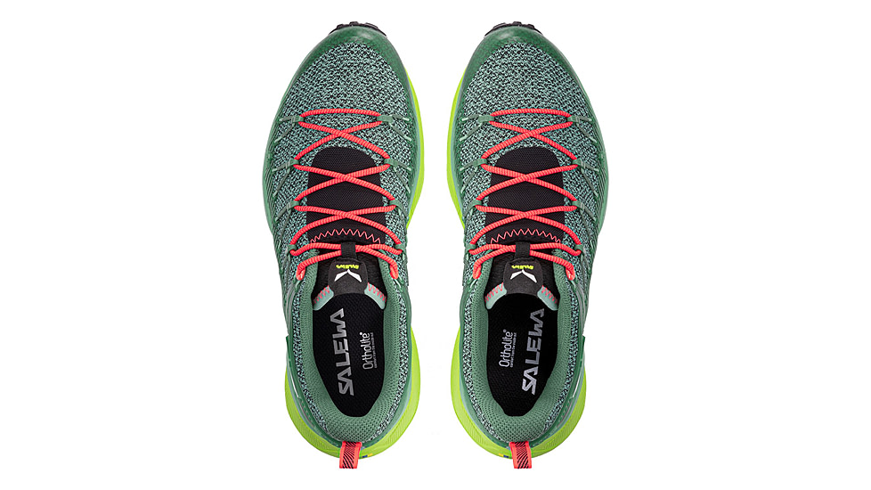 Salewa Dropline Hiking Shoes - Womens, Feld Green/Fluo Coral, 6, 00-0000061369-5585-6