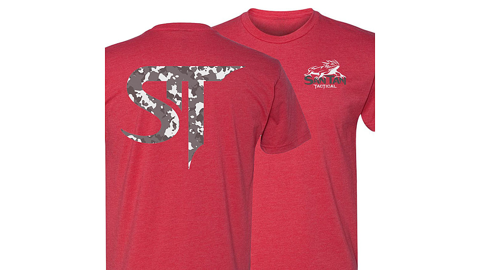 San Tan Tactical Camo Logo T-Shirt, Red Camo, Small, STT-CAMORED-SM