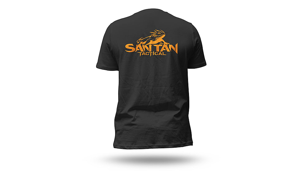 San Tan Tactical Orange Badge T-Shirt, Black, Large, STT-OBLB-LG