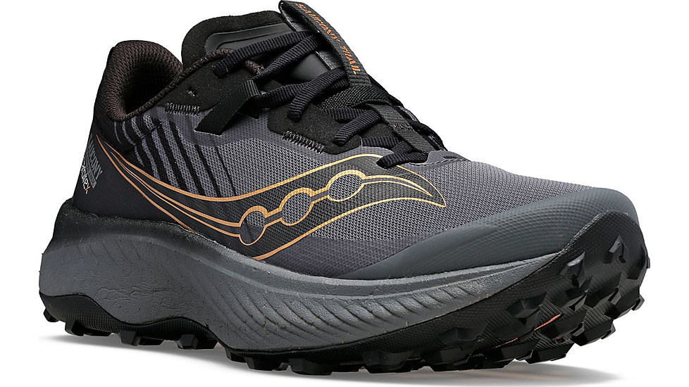 Saucony Endorphin Edge Trail Shoes - Womens, Black/Goldstk, 7.5, Medium, S10773-10-001-M-75