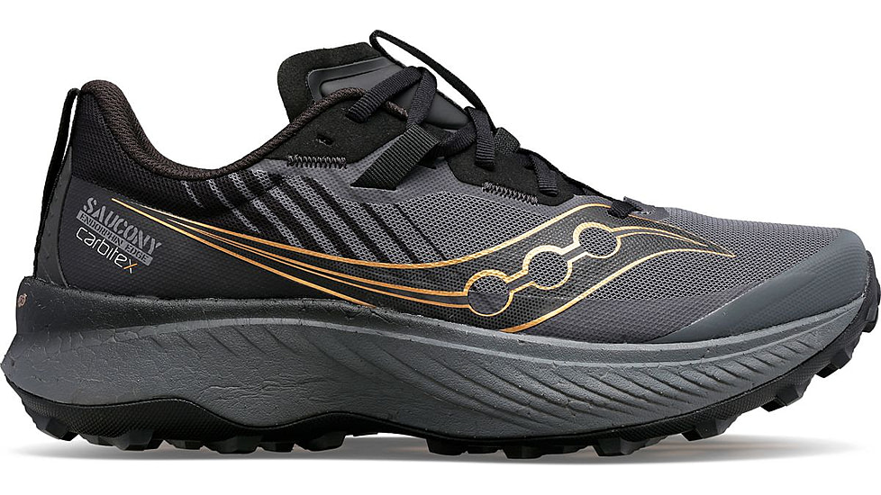 Saucony Endorphin Edge Trail Shoes - Womens, Black/Goldstk, 7.5, Medium, S10773-10-001-M-75