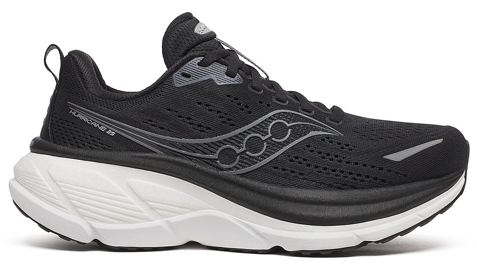 Saucony Hurricane 25, Black/White, 7.5, S11026-200-7.5