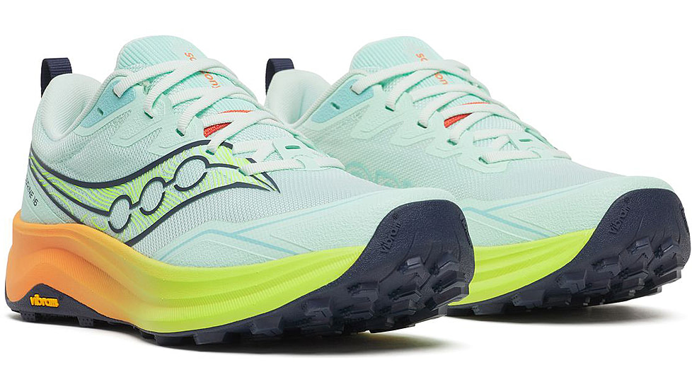 Saucony Peregrine 16, Aqua/Citron, 5, S11066-130-5