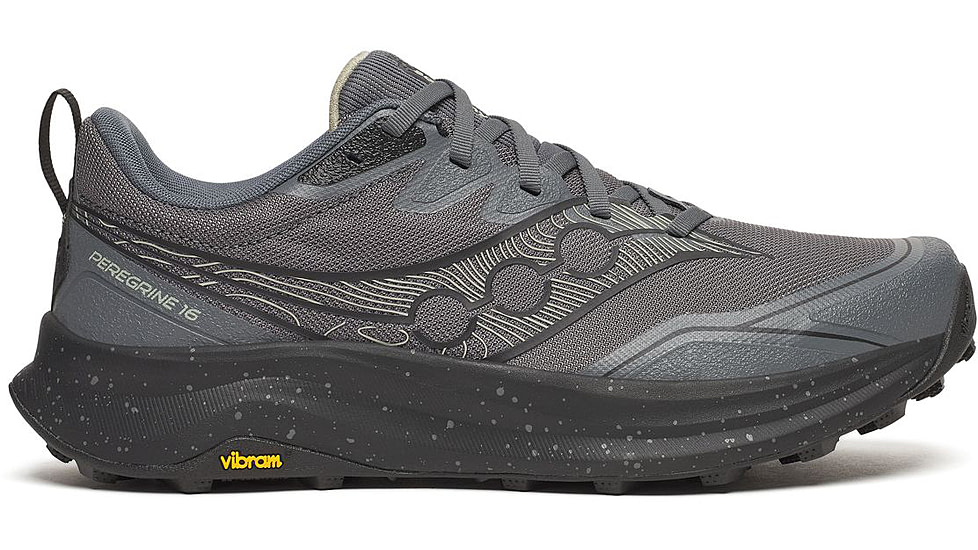 Saucony Peregrine 16, Carbon/Black, 10, S21066-101-10
