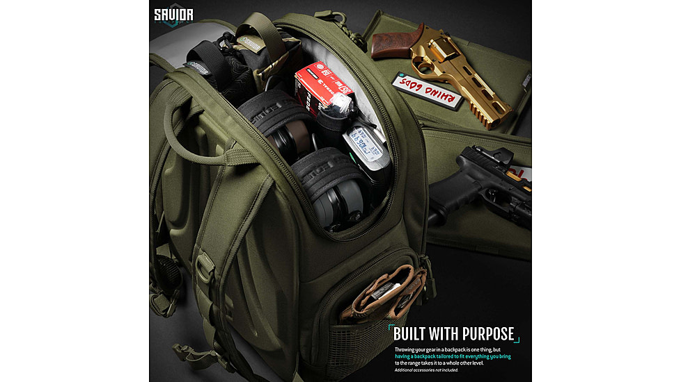 Savior Equipment Compact S.E.M.A Pistol Backpack, 3 Gun, OD Green, BP-CPSEMA-WS-OG