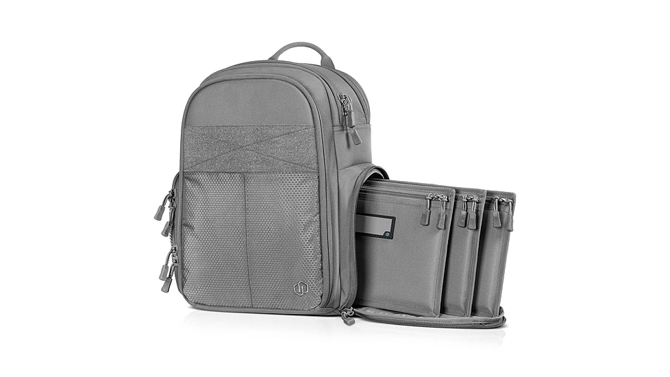 Savior Equipment Compact S.E.M.A Pistol Backpack, 3 Gun, SW Gray, BP-CPSEMA-WS-GS