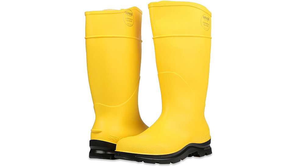 Servus CT PVC 14in Steel Toe Boot - Mens, Yellow / Black, 7, 18835-YLW-070