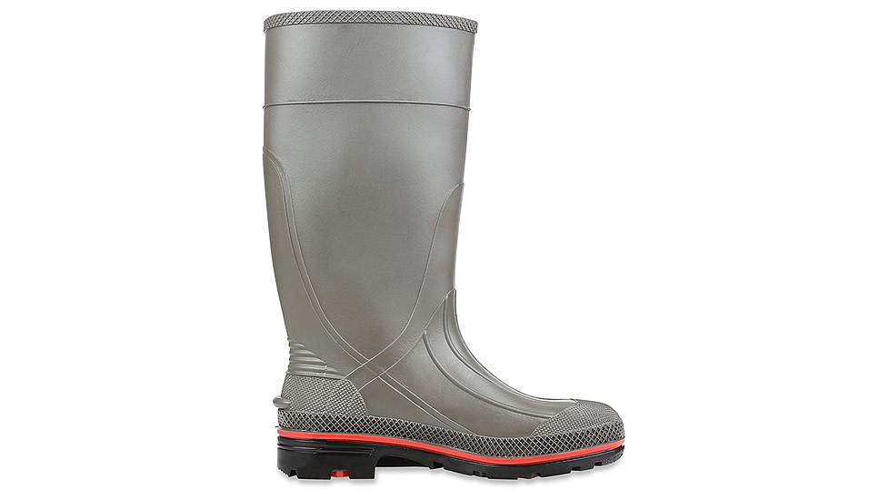 Servus PRO PVC Footwear Boots - Mens, Gray/Red, 5, 75102-GYM-050