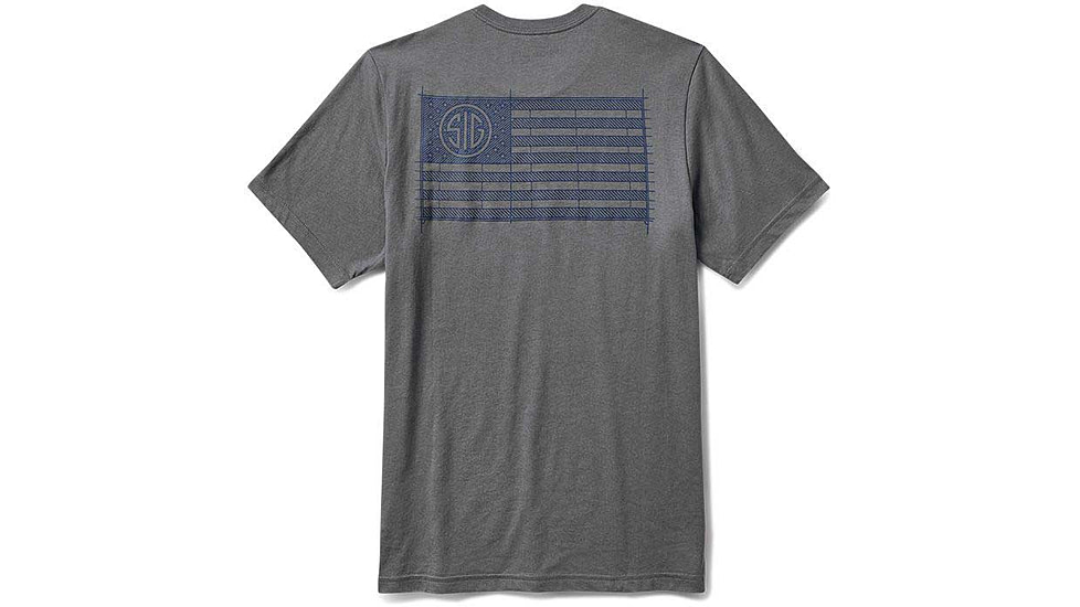 SIG SAUER 5.11 Schematic Flag T-Shirt - Men's, Dark Gray, Large, 8301330-L