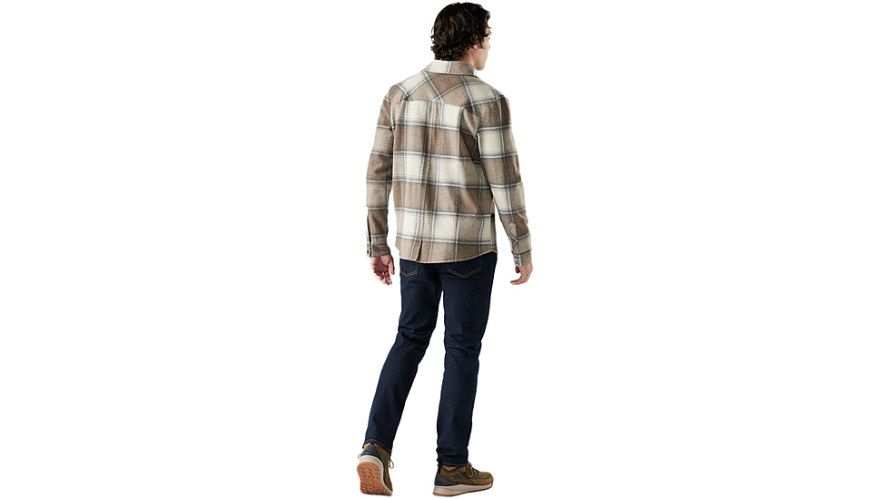 Smartwool Anchor Line Shirt Jacket - Mens, Almond Plaid, Extra Large, SW000122M6110XL000