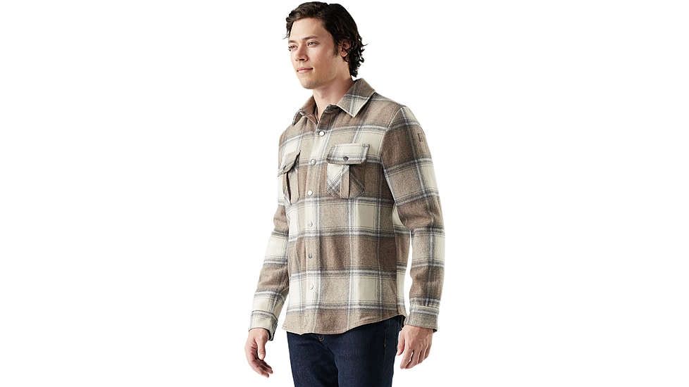 Smartwool Anchor Line Shirt Jacket - Mens, Almond Plaid, Extra Large, SW000122M6110XL000