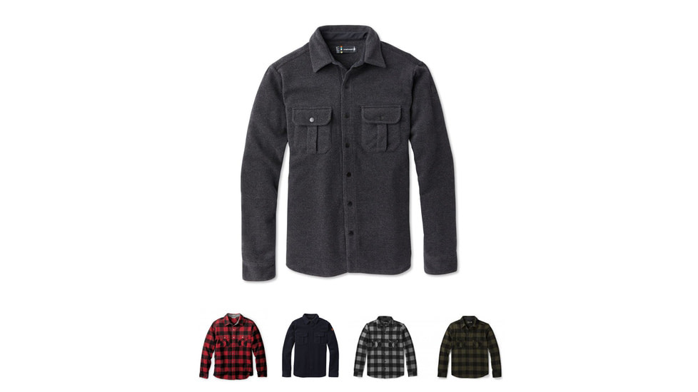 Smartwool Anchor Line Shirt Jacket - Men's, Charcoal Heather, Crimson, Deep Navy Heather, Medium Gray, Olive